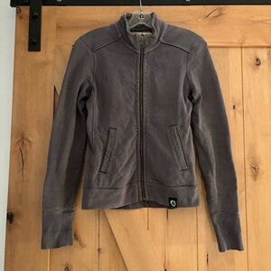 AMERICAN GIANT Moto Full Zip Sweatshirt Jacket XS Made In USA